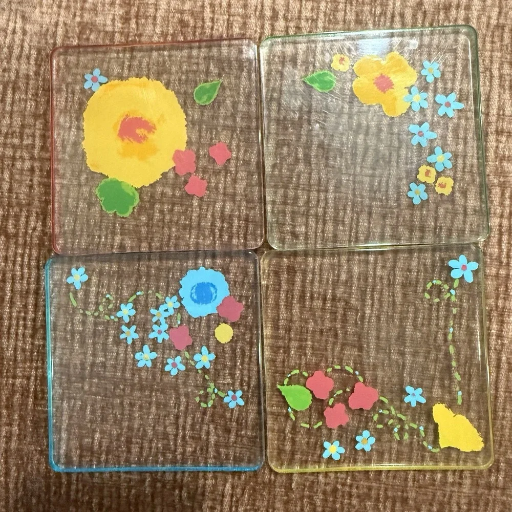 Starbucks Coasters‎ Outdoor Floral 195292 from 2006 Set of 4